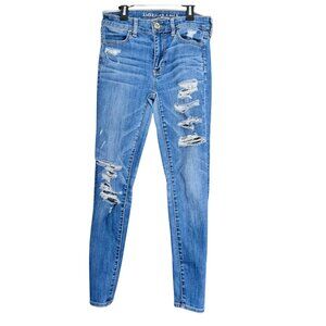 High-Rise Destroyed Super Stretch Jeggings – Size 4 Regular